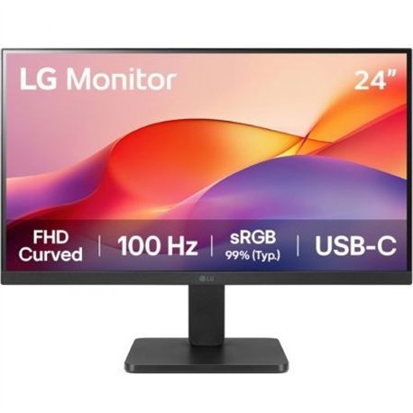 Monitor LG 24" VA FHD Curvo USB-C HDMI Negro(24U421A-B)