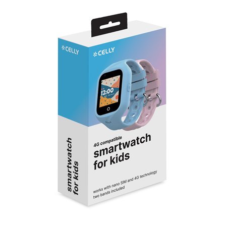 Smartwatch CELLY Kids GPS 4G Azul/Rosa (KIDSWATCH4G)