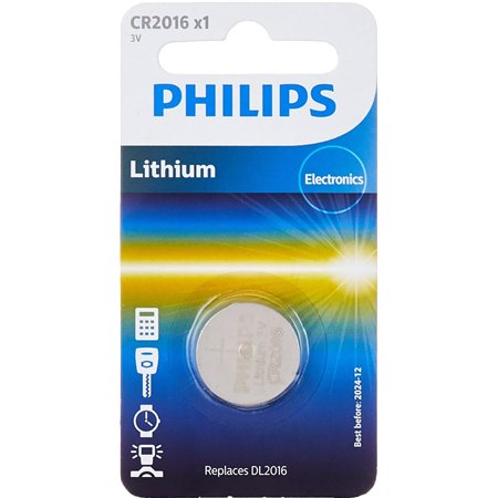 Pila de Botón PHILIPS 3V (CR2016/01B)