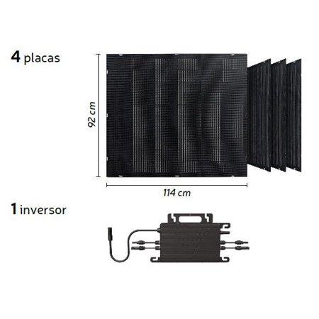 Kit Solar Engel 800W/4A 4 Placas Flexibles (PS0800F)