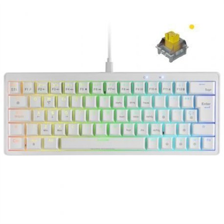 Teclado MARS GAMING RGB Chorma Blanco (MKMINIPROWYES)