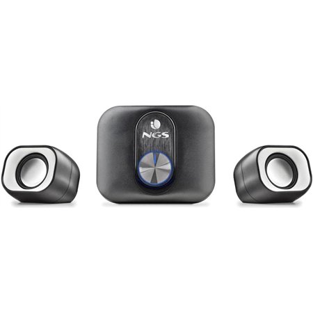 Mini Altavoces NGS 2.1 20W USB 3.5mm Negros (COMET2.1)