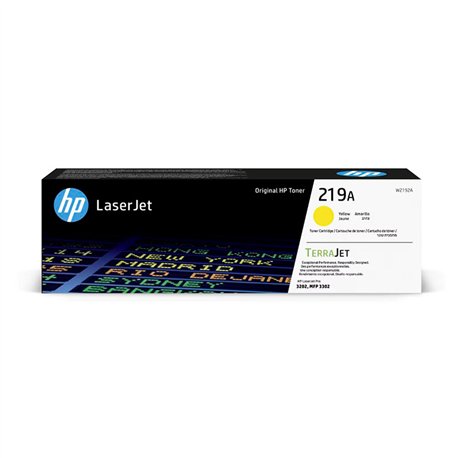 Toner HP LaserJet 219A Amarillo 1200 páginas (W2192A)