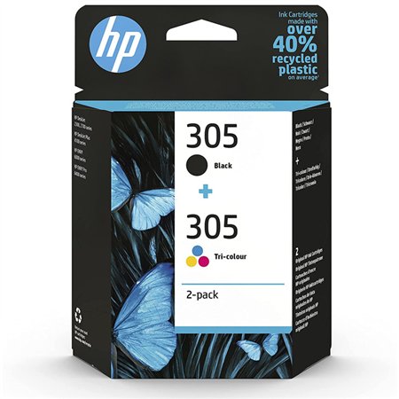 Tinta HP 305 Pack Negro/Tricolor 120/100 pág (6ZD17AE)