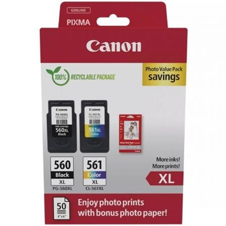 Pack Canon PG-560XL/CL-561XL Negro/Tricolor (3712C008)