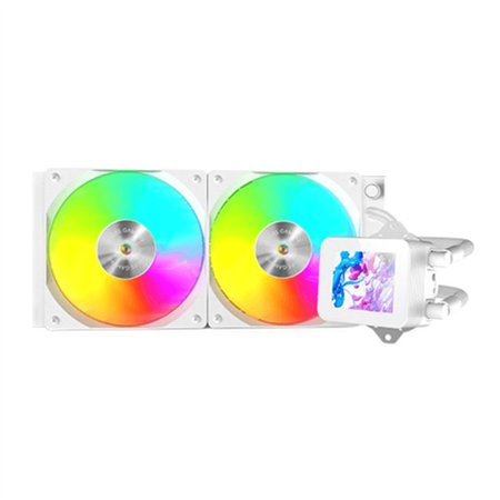 Ref. Líq. Mars Gaming ARGB 2x120mm Blanca(MLVISION240W)