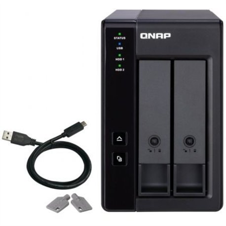 Caja Expansión QNAP 2 Bahías SATA3 Negra (TR-002)