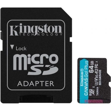 Kingston Micro SDXC 200R 64Gb + Adap SD (SDCG4/64GB)