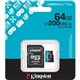Kingston Micro SDXC 200R 64Gb + Adap SD (SDCG4/64GB)