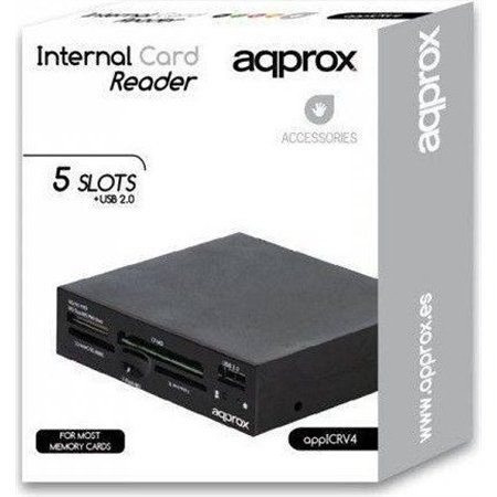 Lector Tarjetas Approx USB 2.0 Negro V4 (APPICRV4)