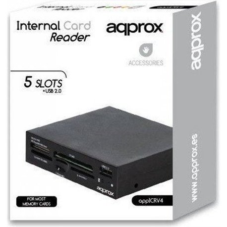 Lector Tarjetas Approx USB 2.0 Negro V4 (APPICRV4)