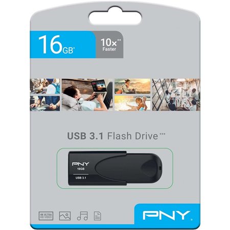 Pendrive PNY 16Gb USB-A 2.0 Negro (FD16GATT431KK-EF)