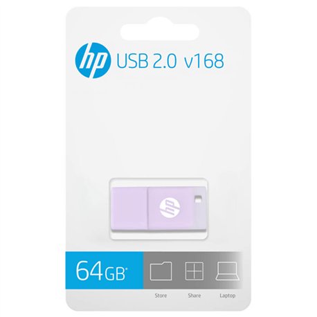 Pendrive HP v168 USB-A 2.0 Lila (HPFD168P-64)