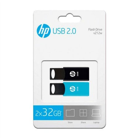Pendrive HP V212W 32Gb Usb2.0 2unid. (HPFD212-32-TWIN)