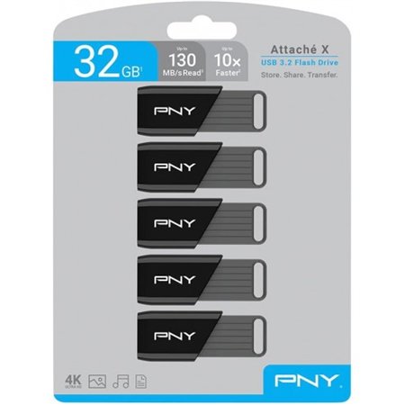 Pendrive PNY 32Gb Usb-A 3.2 5U Negro (P-FD32GX5ATTX-EF)