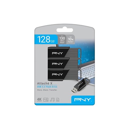 Pendrive PNY 128Gb USB-A 3.2 3U Negro(P-FD128X3ATTX-GE)