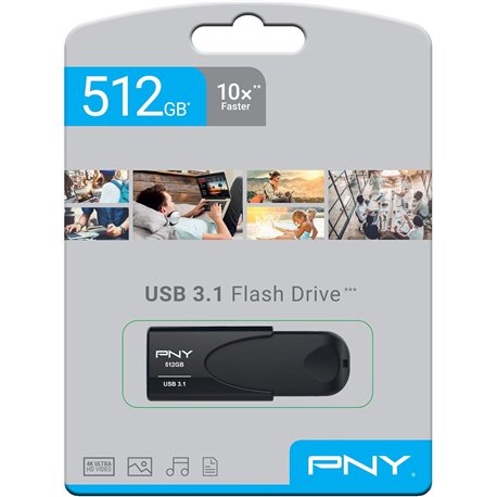 Pendrive PNY 512Gb USB-A 2.0 Negro (FD512ATT431KK-EF)