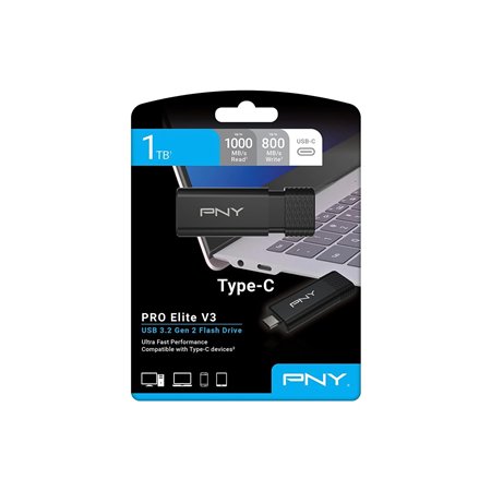Pendrive PNY Pro Elite V3 1Tb USB-C (P-FD1TBPROV3C-GE)