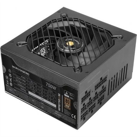 Fuente MARS GAMING 750W ATX 80+Bronze Negro(MPB750SIM)
