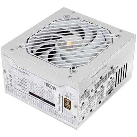 Fuente MARS GAMING 1000W 80+Gold Blanco (MPB1000PSIW)