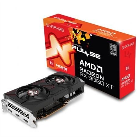VGA SAPPHIRE PULSE RX 9060 XT GAMING OC,AMD,RX9060XT,8GB,GDDR6,128BIT,2HDMI+2DP (3 VENTILADORES)