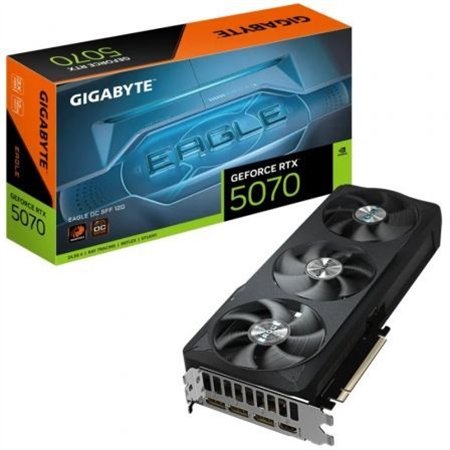 GIGABYTE GeForce RTX 5070 EAGLE OC SFF 12G Tarjeta Gráfica - 12GB GDDR7, 192 bits, PCI-E 5.0, XXXX MHz Core Clock, 3 x DP 2.1a, 