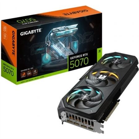 GIGABYTE GeForce RTX 5070 GAMING OC 12G Tarjeta Gráfica - 12GB GDDR7, 192 bits, PCI-E 5.0, XXXX MHz Core Clock, 3 x DP 2.1a, 1 x