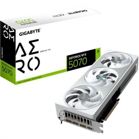 GIGABYTE GeForce RTX 5070 AERO OC 12G Tarjeta Gráfica - 12GB GDDR7, 192 bits, PCI-E 5.0, XXXX MHz Core Clock, 3 x DP 2.1a, 1 x H