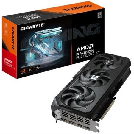 VGA GIGABYTE GV-R9070XTGAMING OC-16GD,AMD,RX9070XT,16GB,GDDR6,256BIT,2HDMI+2DP,WINDFORCE (3 VENTILADORES)