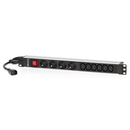 PDU TIPO REGLETA SALICRU DE 6 TOMAS C13/C14 4 TOMAS SCH/SCH CON INTERRUPTOR