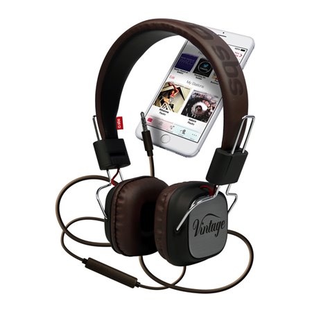 Auriculares SBS Vintag Headset Marron(TEHEADPHONEDJHQK)     