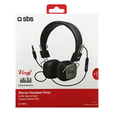 Auriculares SBS VINYL Headset Negro (TEHEADPHONEDJHQB)      