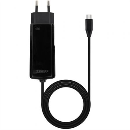 Cargador TooQ USB-C PD 45W Negro (TQLC-USBCGAN45PD-C)