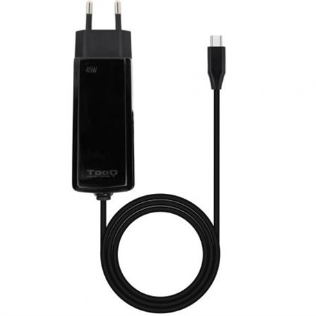 Cargador TooQ USB-C PD 45W Negro (TQLC-USBCGAN45PD-C)