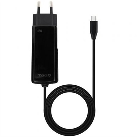 Cargador TooQ USB-C PD 65W Negro (TQLC-USBCGAN65PD-C)
