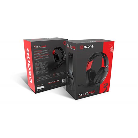 Auricular Gaming OZONE Ekho X40 Negro/Rojo (OZEKHOX40)      