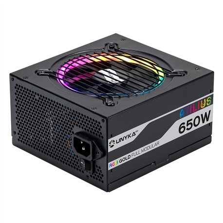 Fuente UNYKA Atilius ATX 650W RGB 80+ Gold (UK521203)