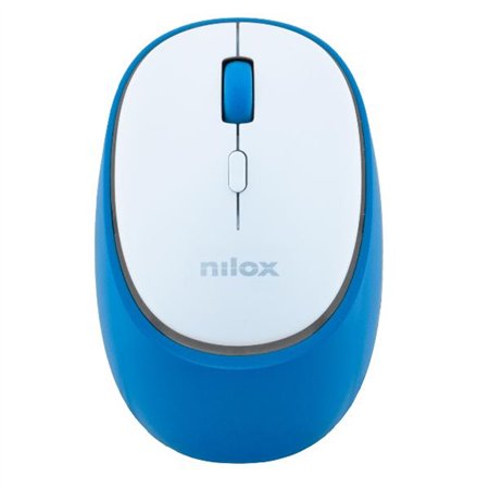 Raton NILOX Dual-Wireless Blanco/Azul (NXMDWS103)