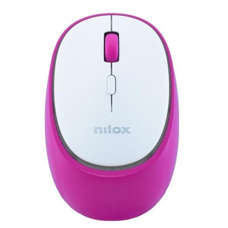 Raton NILOX  Dual-Wireless Blanco/Rosa (NXMDWS104)