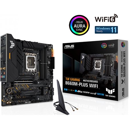 ASUS TUF GAMING B660M-PLUS WIFI: (1700) 4DDR5 HDMI mATX
