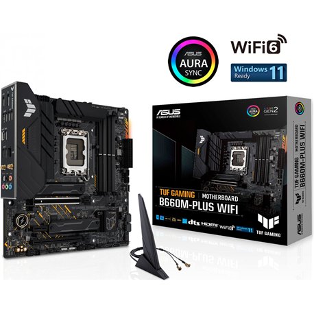 ASUS TUF GAMING B660M-PLUS WIFI: (1700) 4DDR5 HDMI mATX