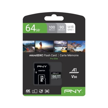 PNY Micro SDXC 64Gb + Adap SD (P-SDU64GV31100PRO-GE)