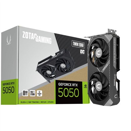 VGA ZOTAC RTX 5050 TWING EDGE OC 8GB,NV,RTX5050,8GB,GDDR6,128BIT,1HDMI+3DP,2 VENTILADORES (ZT-B50500H-10M)