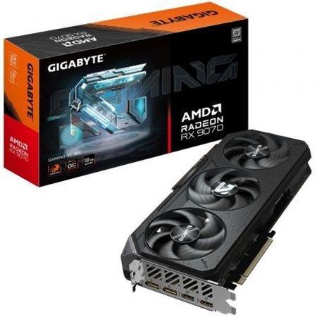 VGA GIGABYTE GV-R9070GAMING OC-16GD,AMD,RX9070,16GB,GDDR6,256BIT,2HDMI+2DP,WINDFORCE (3 VENTILADORES)