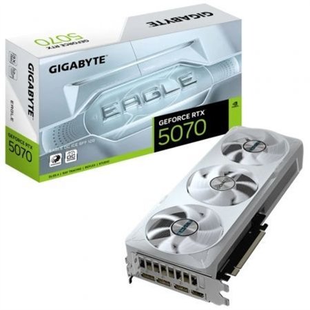 GIGABYTE GeForce RTX 5070 EAGLE OC ICE SFF 12G Tarjeta Gráfica - 12GB GDDR7, 192 bits, PCI-E 5.0, XXXX MHz Core Clock, 3 x DP 2.