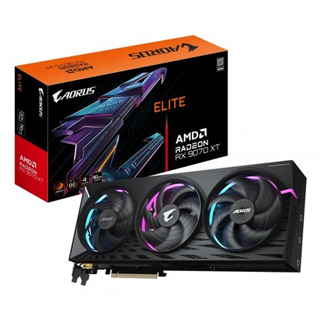 VGA GIGABYTE GV-R9070XTAORUS E-16GD,AMD,RX9070XT,16GB,GDDR6,256BIT,2HDMI+2DP,WINDFORCE (3 VENTILADORES)