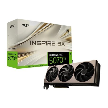 MSI GEFORCE RTX 5070 TI 16G INSPIRE 3X OC tarjeta gráfica NVIDIA 16 GB GDDR7