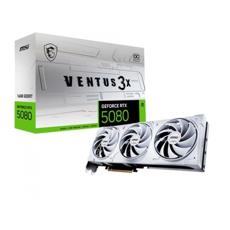MSI VENTUS GEFORCE RTX 5080 16G 3X OC WHITE tarjeta gráfica NVIDIA 16 GB GDDR7