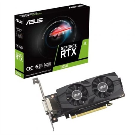 TARJETA DE VIDEO ASUS RTX3050 OC LP 6GB GDDR6 PCIE 4.0 DVI HDMI DP