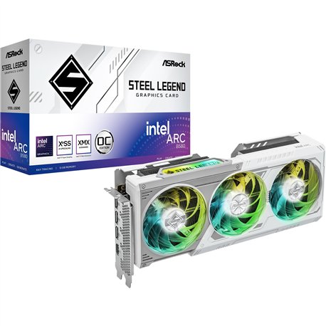 VGA ASROCK B580 STEEL LEGEND 12GB OC,INTEL,B580,12GB,GDDR6,192BIT,3DP+1HDMI,ARGB LEDS,3 VENTILADORES (B580 SL 12GO)